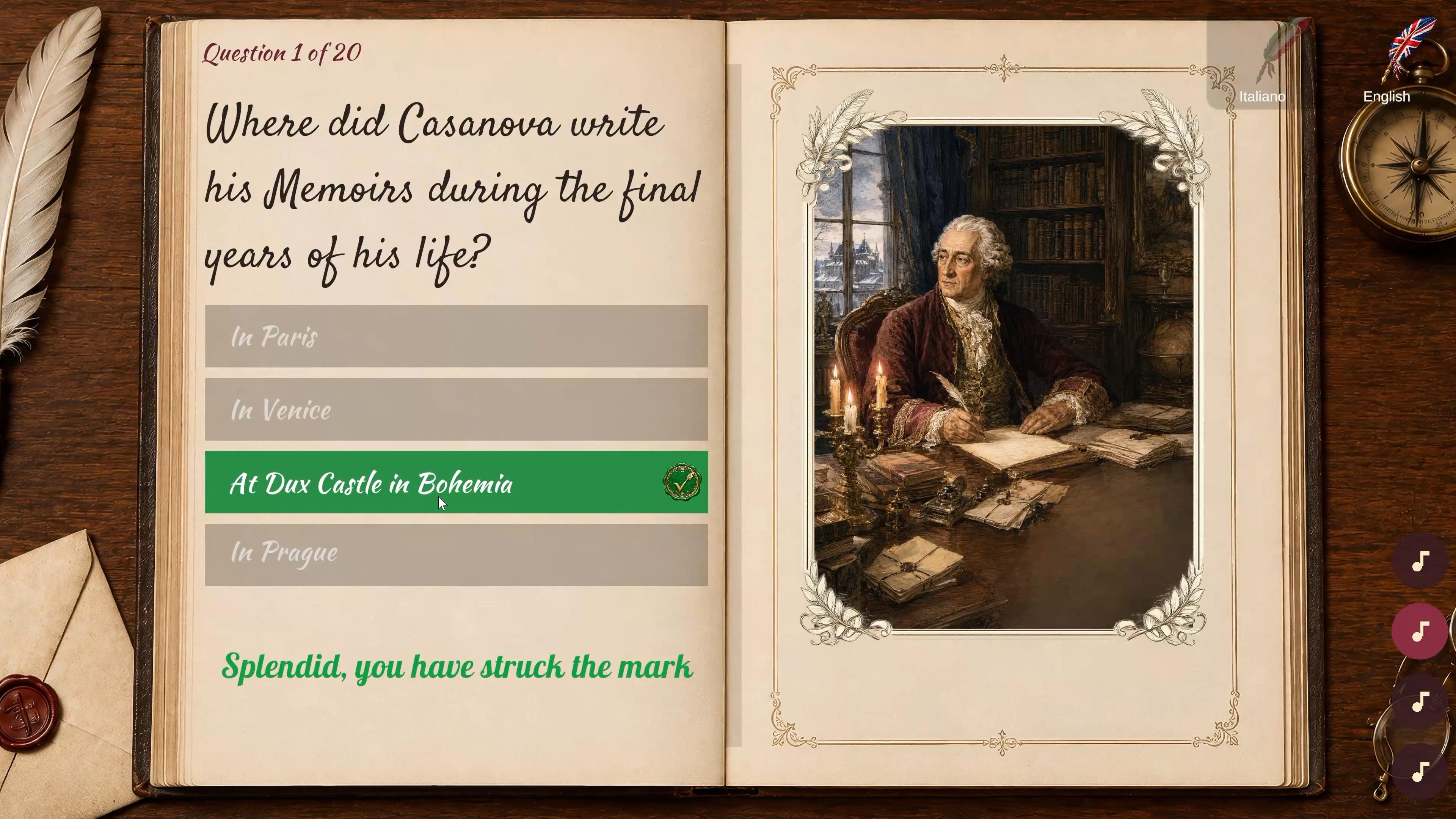 Standard quiz view